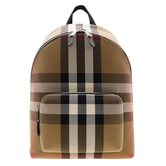 Burberry Jeff Backpack Check Canvas New - Picture 2 of 6